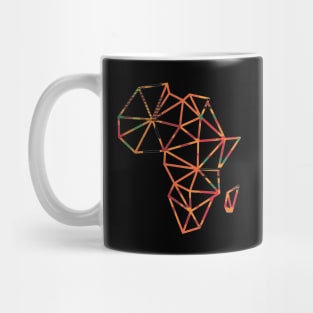 Africa Map ,Geometric, African Ankara Kente Pattern Mug